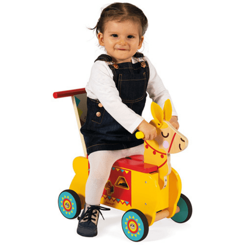 Image of Janod Loopauto Lama zijkant