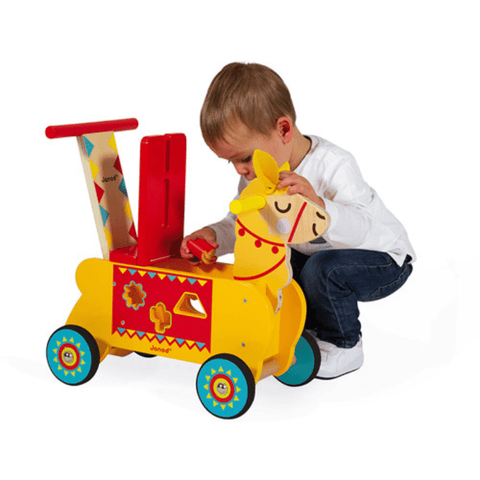 Image of Janod Loopauto Lama zijkant