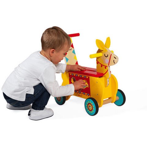 Image of Janod Loopauto Lama zijkant
