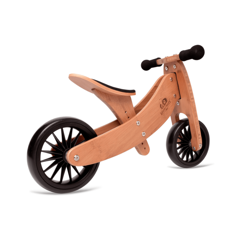 Kinderfeets houten loopfiets & driewieler Tiny Tot Plus Bamboo zijkant