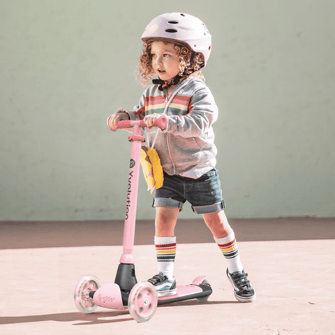 Image of YGLIDER Kiwi Roze step zijkant