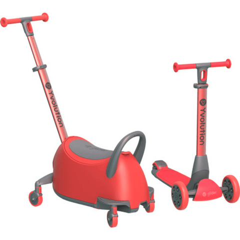 Image of Yglider Luna 2-in-1 Rood zijkant