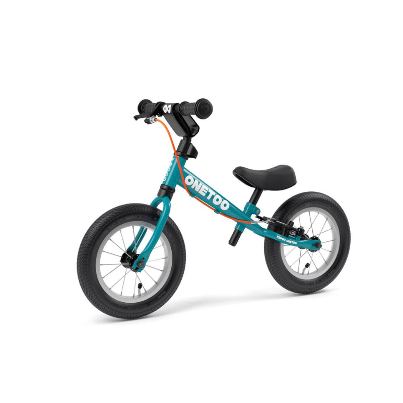 Yedoo OneToo Trainingsbike Tealblue loopfiets zijkant