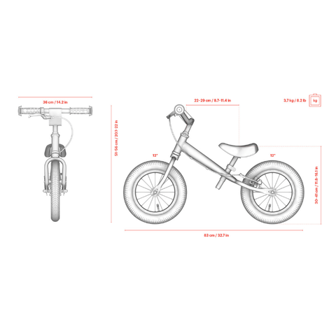 Image of Yedoo TooToo Emoji Loopfiets Rood