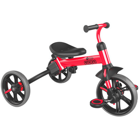 Image of Yvelo Flippa Loopfiets Rood zijkant