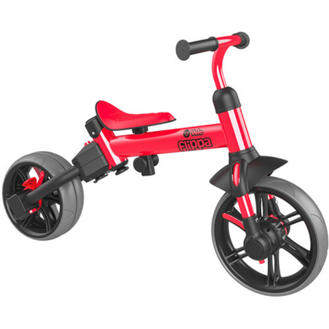 Image of Yvelo Flippa Loopfiets Rood zijkant