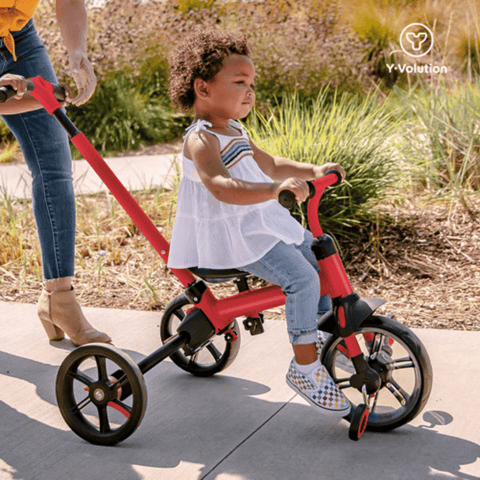 Image of Yvelo Flippa Loopfiets Rood zijkant