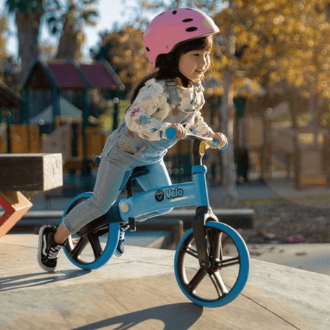 Image of Yvelo Senior Loopfiets Blauw zijkant