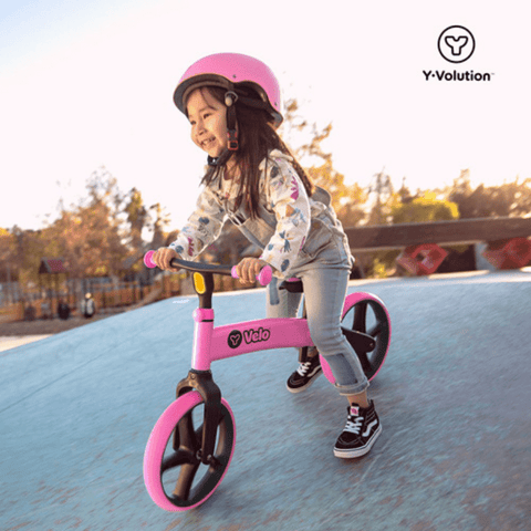 Image of Yvelo Senior Loopfiets Roze zijkant