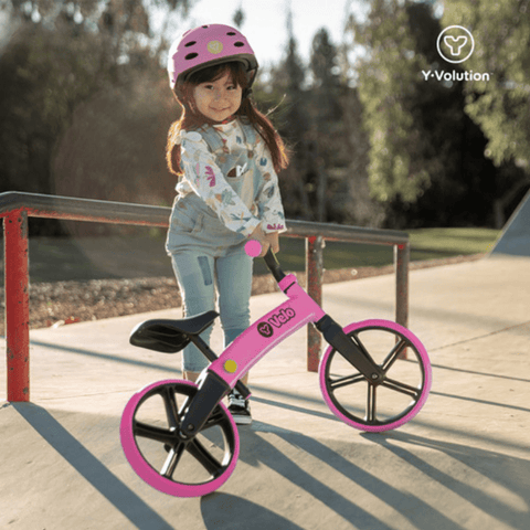 Image of Yvelo Senior Loopfiets Roze zijkant