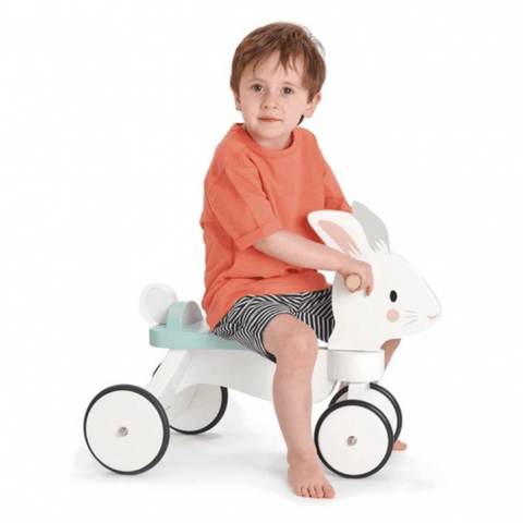 Image of Tender Leaf Toys Loopfiets Junior Wit loopfiets zijkant