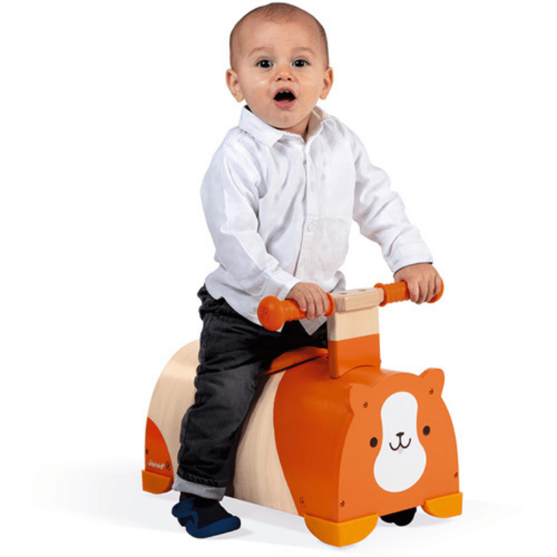 Janod Loopauto Hamster zijkant