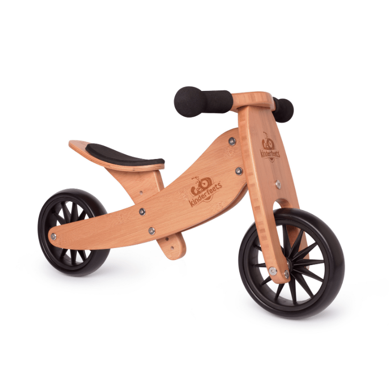 Kinderfeets houten loopfiets & driewieler Tiny Tot Bamboo zijkant