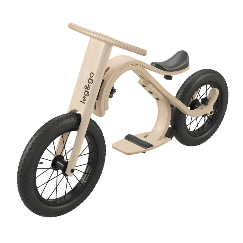 Leg & Go downhill bike hout zijkant