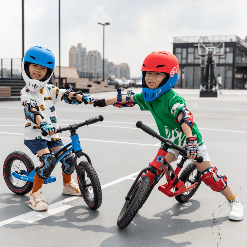 Micro Loopfiets Deluxe Blauw zijkant