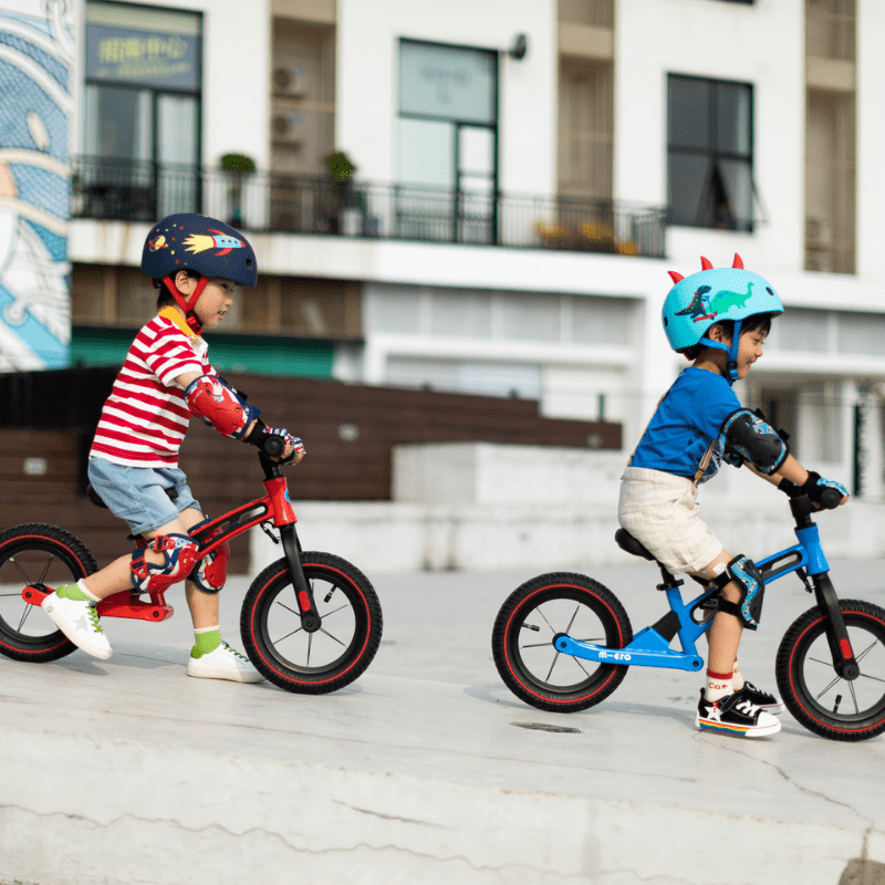 Micro Loopfiets Deluxe Blauw zijkant