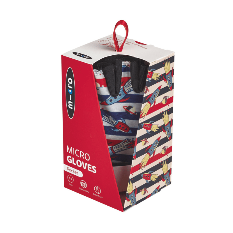 Micro vingerloze handschoenen raket print