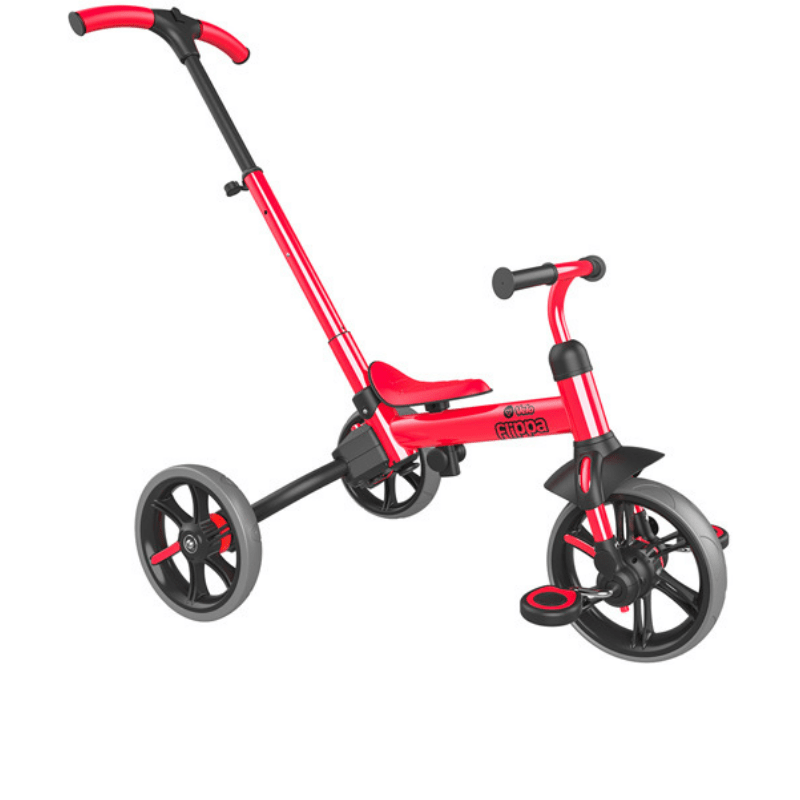 Yvelo Flippa Loopfiets Rood zijkant