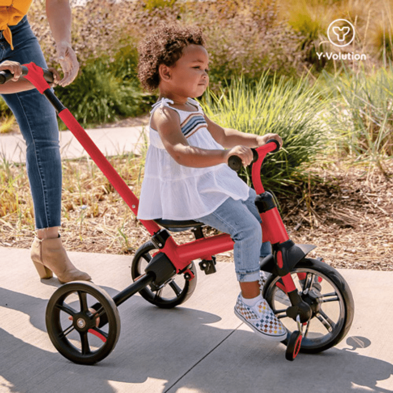 Yvelo Flippa Loopfiets Rood zijkant