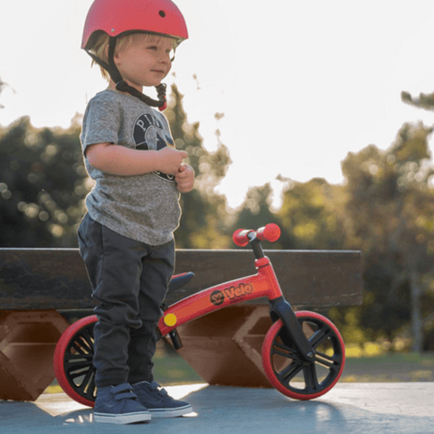 Image of Yvelo Junior loopfiets rood wiel