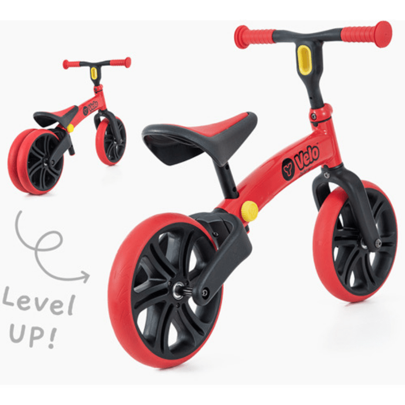 Yvelo Junior loopfiets rood zijkant