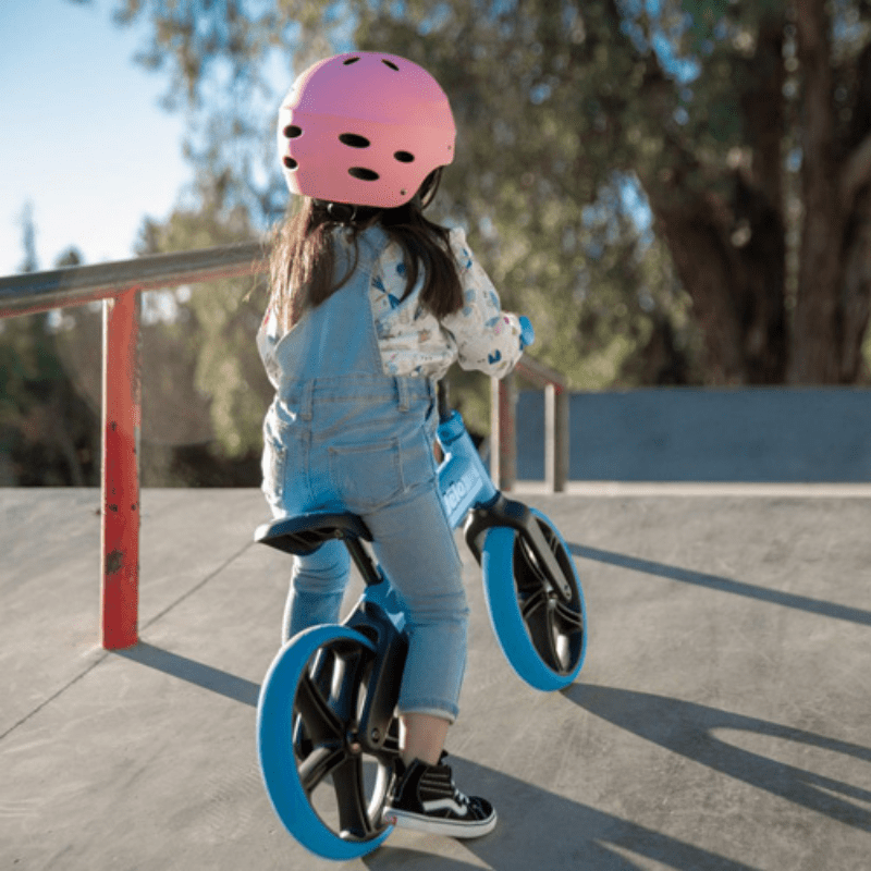 Yvelo Senior Loopfiets Blauw zijkant