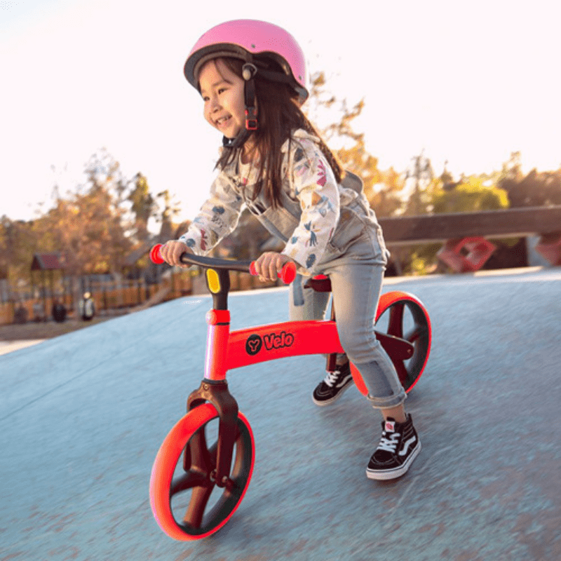 Yvelo Senior Loopfiets Rood zijkant