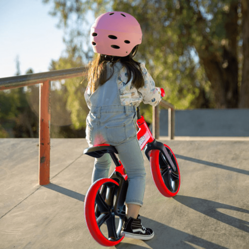 Yvelo Senior Loopfiets Rood zijkant