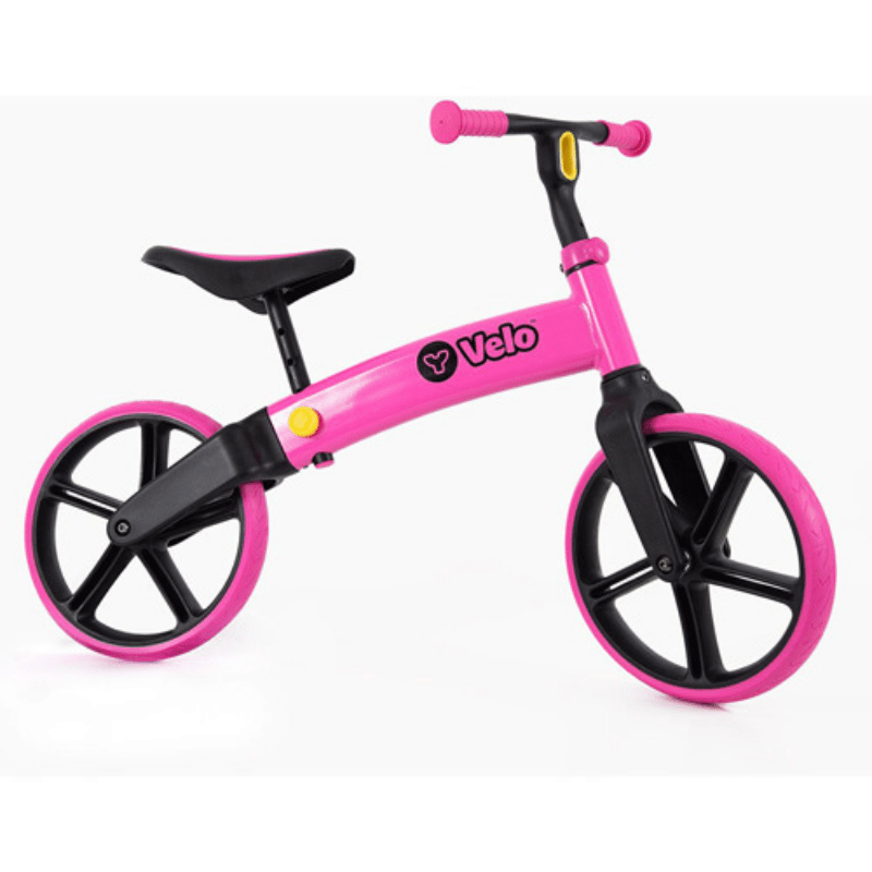 Yvelo Senior Loopfiets Roze zijkant