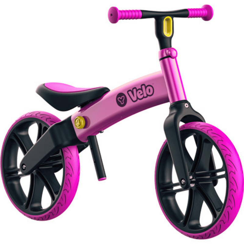 Yvelo Senior Loopfiets Roze zijkant